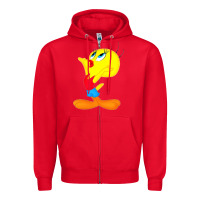 Red tweety bird Zipper Hoodie - DesigneFamous