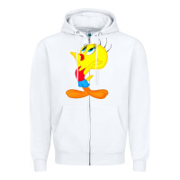 White tweety bird Zipper Hoodie - DesigneFamous