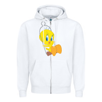 White tweety bird Zipper Hoodie - DesigneFamous