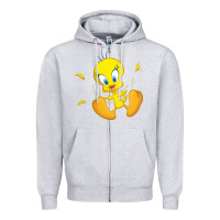 Heather Grey tweety bird Zipper Hoodie - DesigneFamous