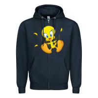 Navy tweety bird Zipper Hoodie - DesigneFamous