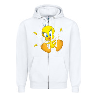 White tweety bird Zipper Hoodie - DesigneFamous