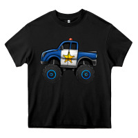 Black police car monster truck Heavy Core Tee - Jasminsmagicworld