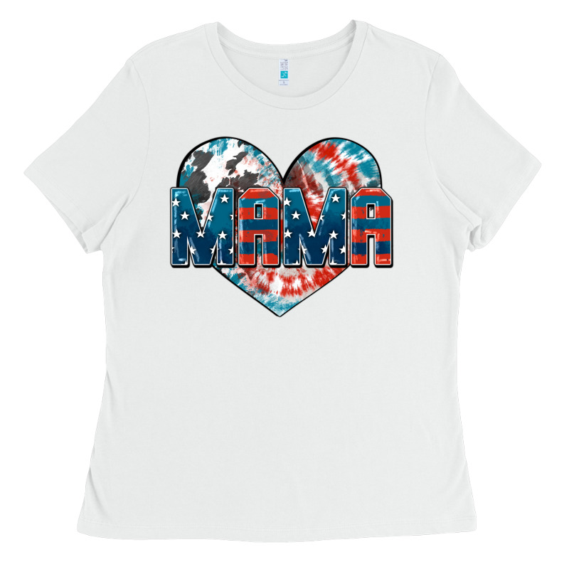 American Mama Heart Ladies Tee by FaDigitalArtStudio | Teevron