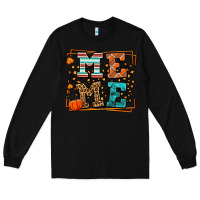 Black Fall Autumn Leopard Meme Long Sleeve Tee - LillyAllenDesigns