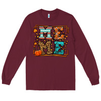 Burgundy Fall Autumn Leopard Meme Long Sleeve Tee - LillyAllenDesigns