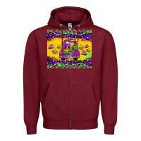 Burgundy mardi gras truck tumbler Zipper Hoodie - JahusDesignShop