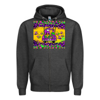 Charcoal Heather mardi gras truck tumbler Zipper Hoodie - JahusDesignShop