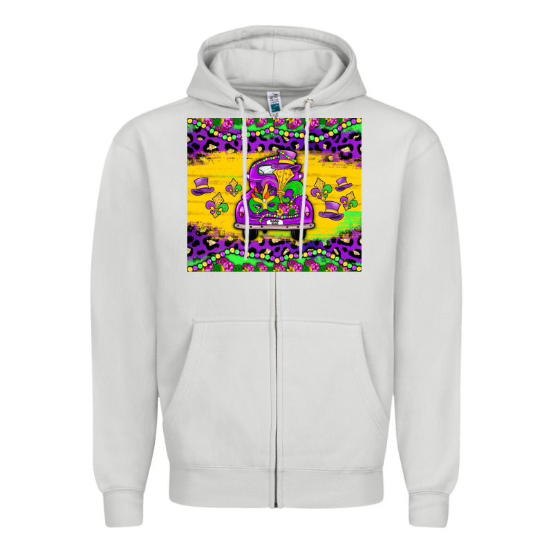 Mardi Gras Truck Tumbler Zipper Hoodie by JahusDesignShop | Teevron