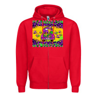 Red mardi gras truck tumbler Zipper Hoodie - JahusDesignShop