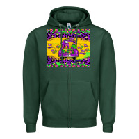 Sports Green mardi gras truck tumbler Zipper Hoodie - JahusDesignShop