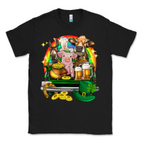 Black St. Patrick's Day farm animals on truck Classic Tee - HowdyJamesFarm