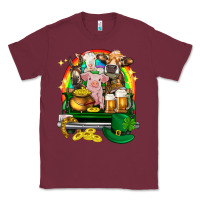 Burgundy St. Patrick's Day farm animals on truck Classic Tee - HowdyJamesFarm