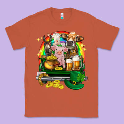 St. Patrick's Day Farm Animals On Truck Classic Tee Designed By Howdyjamesfarm