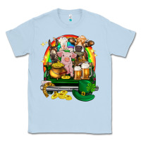 Dusty Blue St. Patrick's Day farm animals on truck Classic Tee - HowdyJamesFarm