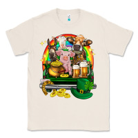 Natural St. Patrick's Day farm animals on truck Classic Tee - HowdyJamesFarm