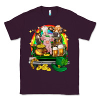 Plum St. Patrick's Day farm animals on truck Classic Tee - HowdyJamesFarm