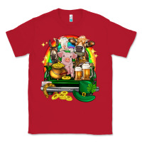 Red St. Patrick's Day farm animals on truck Classic Tee - HowdyJamesFarm