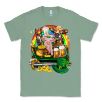 Sage St. Patrick's Day farm animals on truck Classic Tee - HowdyJamesFarm