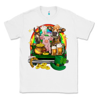White St. Patrick's Day farm animals on truck Classic Tee - HowdyJamesFarm