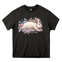 Asphalt Easter Bunny leopard Easter Day Heavy Core Tee - HowdyJamesFarm