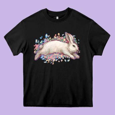 Easter Bunny Leopard Easter Day Heavy Core Tee Designed By Howdyjamesfarm