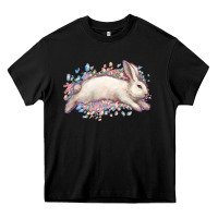Black Easter Bunny leopard Easter Day Heavy Core Tee - HowdyJamesFarm