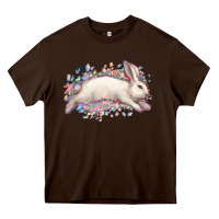 Chocolate Brown Easter Bunny leopard Easter Day Heavy Core Tee - HowdyJamesFarm