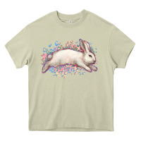 Mossy Easter Bunny leopard Easter Day Heavy Core Tee - HowdyJamesFarm