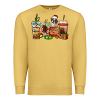 Antique Gold Christmas coffee cups with Saint Bernard Premium Sweatshirt - RanaPortraitStore