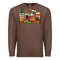 Chestnut Christmas coffee cups with Saint Bernard Premium Sweatshirt - RanaPortraitStore