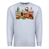 Heather Grey Christmas coffee cups with Saint Bernard Premium Sweatshirt - RanaPortraitStore