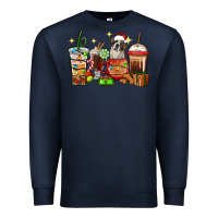 Navy Christmas coffee cups with Saint Bernard Premium Sweatshirt - RanaPortraitStore