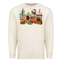 Sandshell Christmas coffee cups with Saint Bernard Premium Sweatshirt - RanaPortraitStore