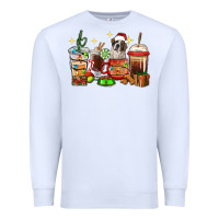 White Christmas coffee cups with Saint Bernard Premium Sweatshirt - RanaPortraitStore