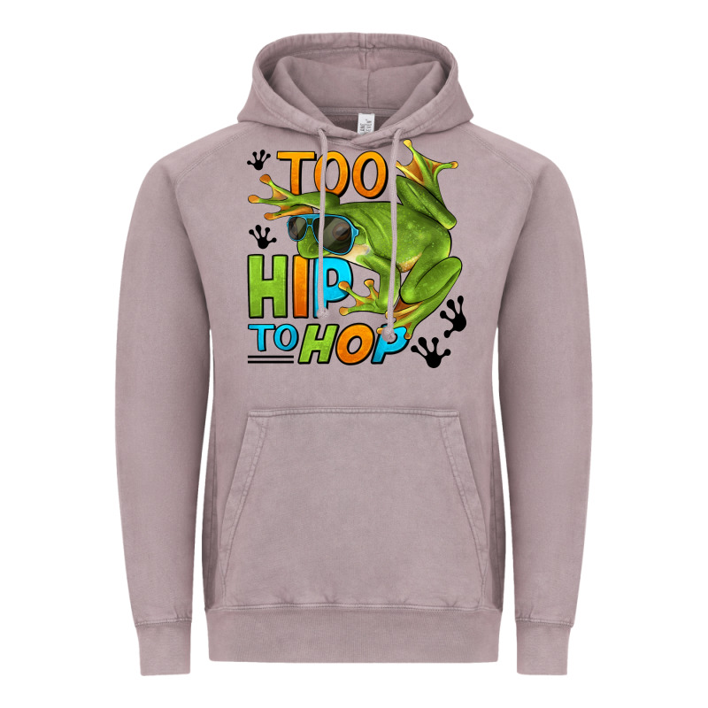Too Hip To Hop Frog Vintage Hoodie by LillyAllenDesigns | Teevron