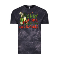 Cloud Black just a girl who loves christmas Vintage Tee - BundleAndBundleShop