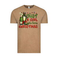 Vintage Coffee just a girl who loves christmas Vintage Tee - BundleAndBundleShop