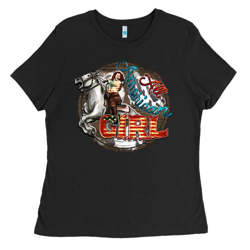 All American Girl Ladies Tee by FaDigitalArtStudio | Teevron