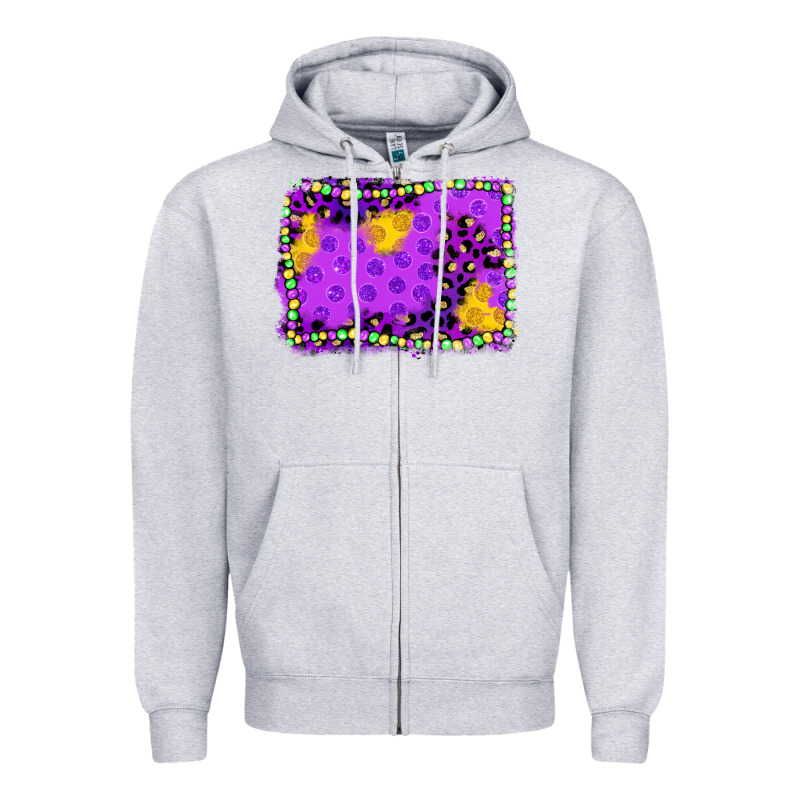 Mardi Gras Background Zipper Hoodie by JahusDesignShop | Teevron