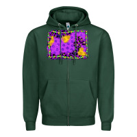 Sports Green mardi gras background Zipper Hoodie - JahusDesignShop
