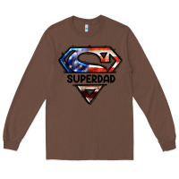Chestnut American Super Dad Long Sleeve Tee - LillyAllenDesigns