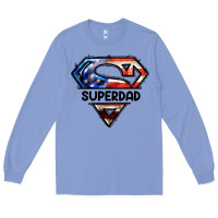Colony Blue American Super Dad Long Sleeve Tee - LillyAllenDesigns