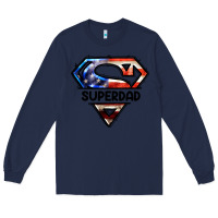 Navy American Super Dad Long Sleeve Tee - LillyAllenDesigns