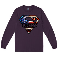 Plum American Super Dad Long Sleeve Tee - LillyAllenDesigns