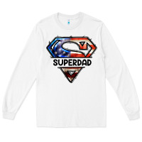 White American Super Dad Long Sleeve Tee - LillyAllenDesigns