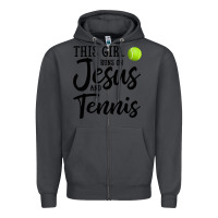 Smoke this girl runs on jesus and tennis Zipper Hoodie - DesigneFamous