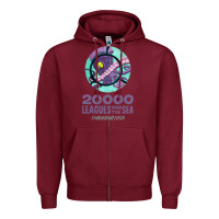 Burgundy 20000 leagues under the sea   movie Zipper Hoodie - DesigneFamous