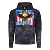 Cloud Black America Eagle Vintage Hoodie - CowhideDigitalArt