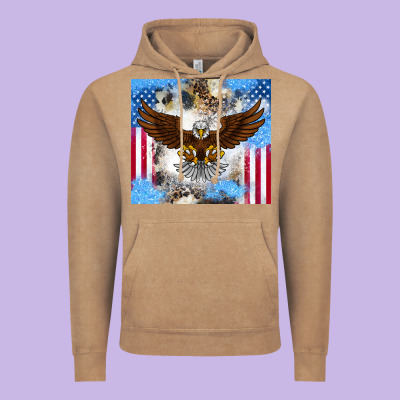America Eagle Vintage Hoodie Designed By Cowhidedigitalart